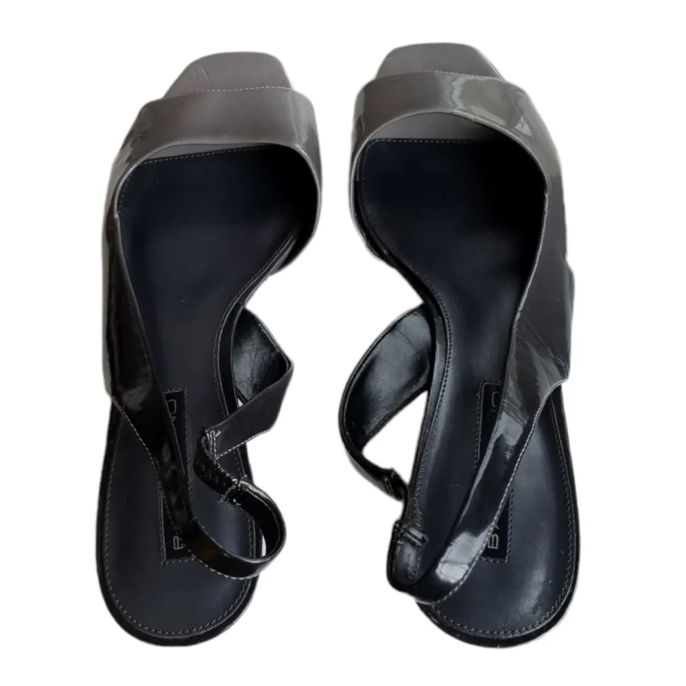 Bandolino Gray ombre Wedge Open Toe sling back BDJAYY Size 10M